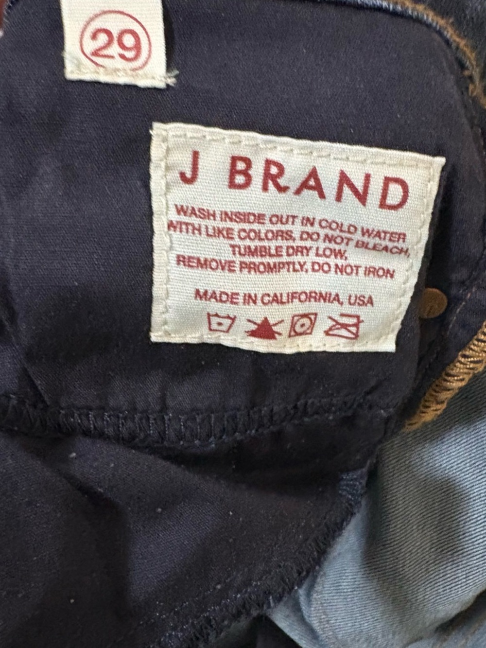 J Brand "Pure" Skinny Leg Jeans in Dark Wash Blue  | Size 29 - Picture 6 of 9